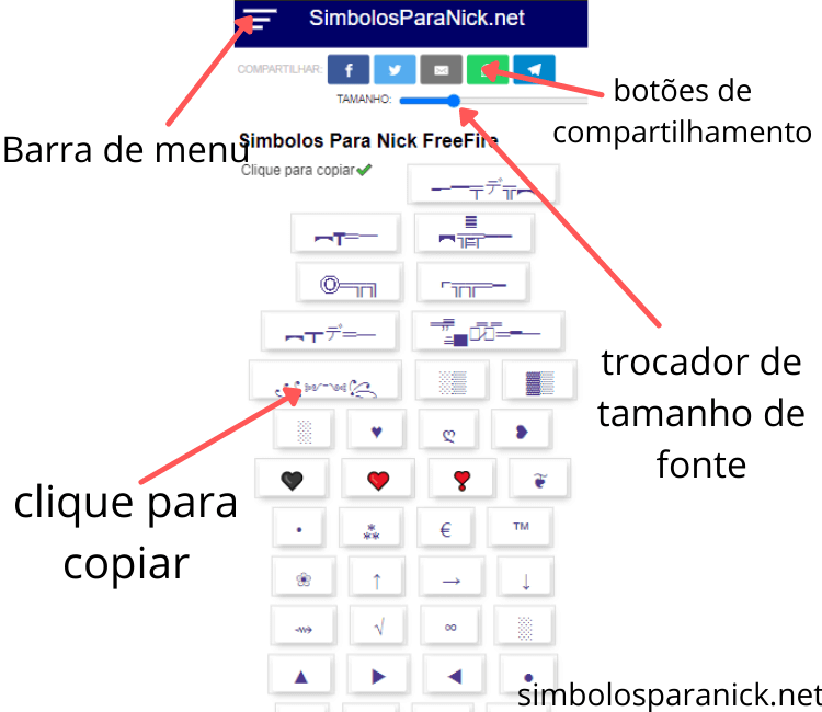 Símbolos Free Fire: melhores ícones e letras para copiar e colar no nick